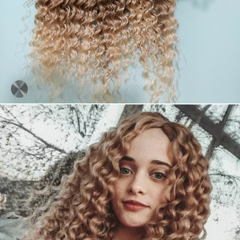 Synthetic hair bundles with closure